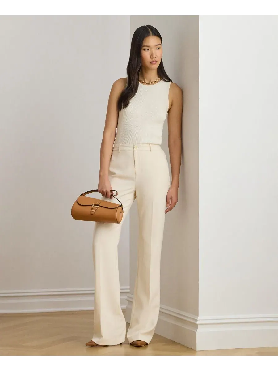 Женский свитер с круглым вырезом и ребристой вязкой Lauren Ralph Lauren — изображение 2 из 4, кремовый