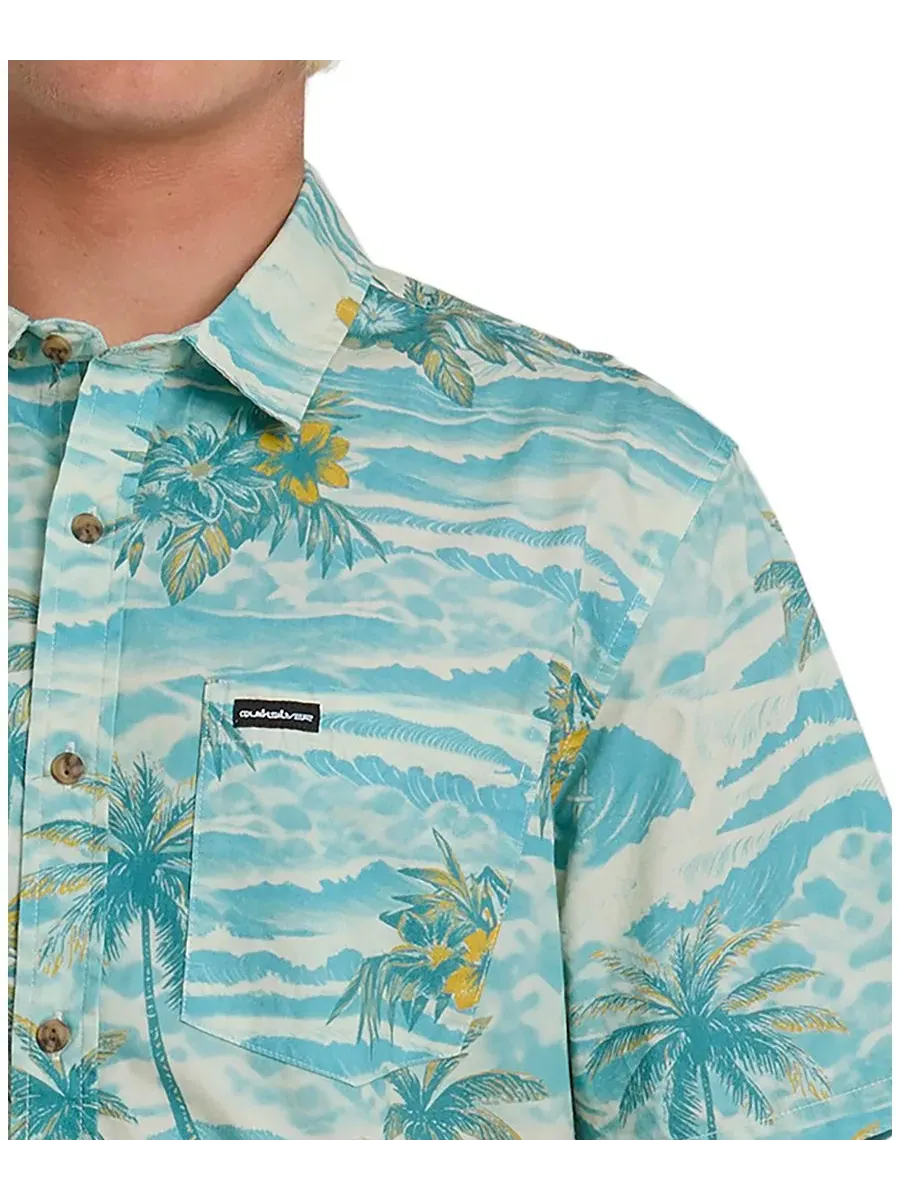 Мужская классическая рубашка с коротким рукавом Sundown Quiksilver — изображение 2 из 3, голубой