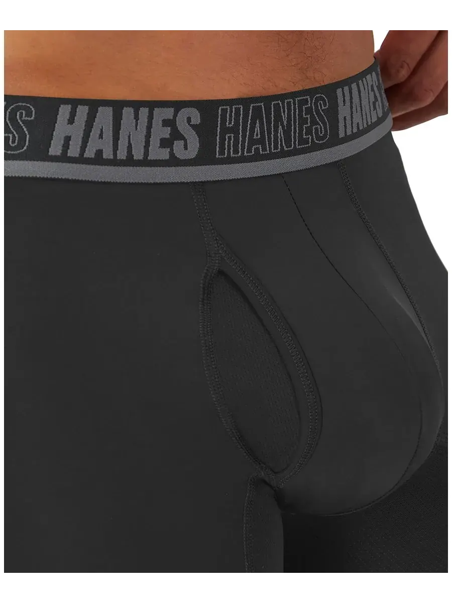 Мужские боксерские трусы Moves XTEMP Performance, комплект из 3 штук Hanes — изображение 3 из 4, черный