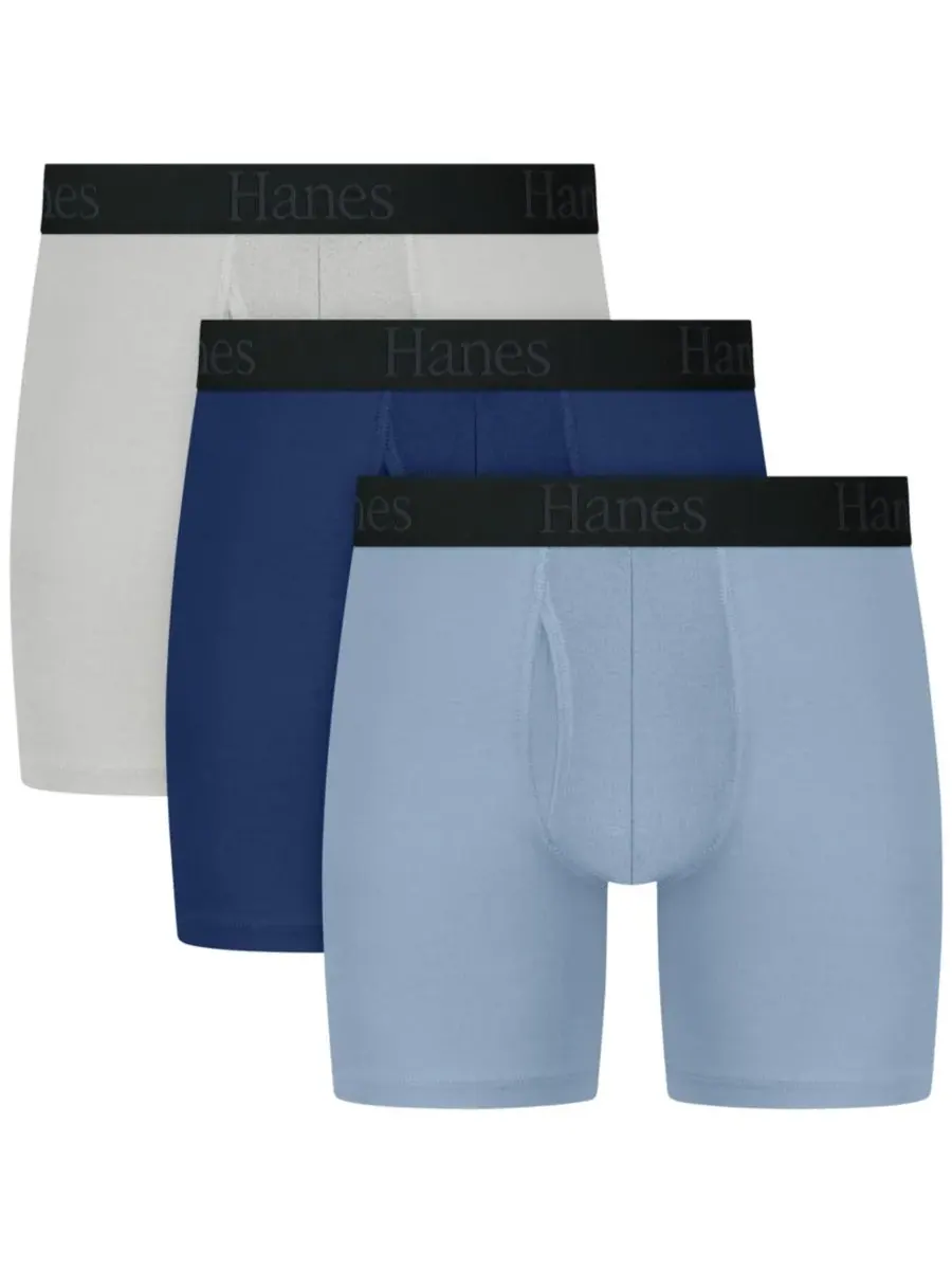 Hanes Мужские боксеры Ultimate Comfort Flex Fit, комплект из 3 штук