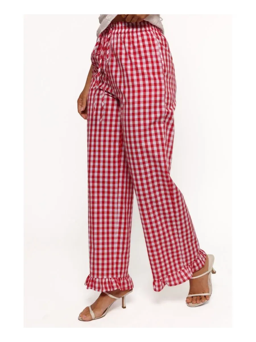 Брюки с принтом Marina Pant Petal and Pup — изображение 1 из 1, красный
