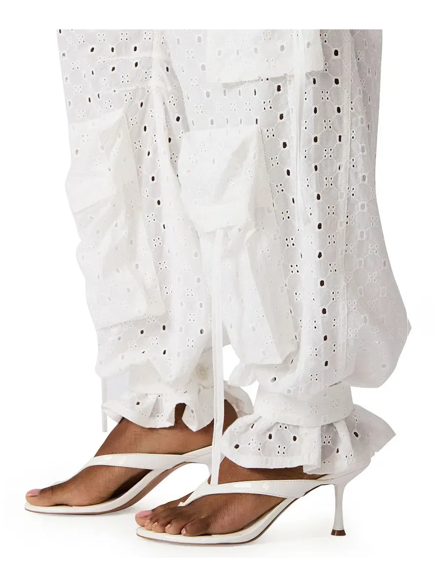 Брюки DUO с перфорацией Steve Madden — изображение 4 из 5, белый