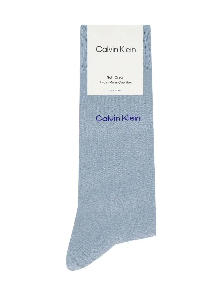 Мужские модальные носки средней высоты Calvin Klein — изображение 2 из 3, светлый синий