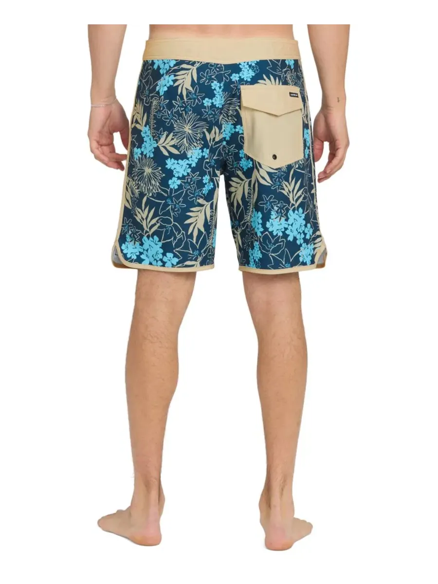 Мужские плавательные шорты Jetty Bloom с принтом Quiksilver — изображение 3 из 6, синий