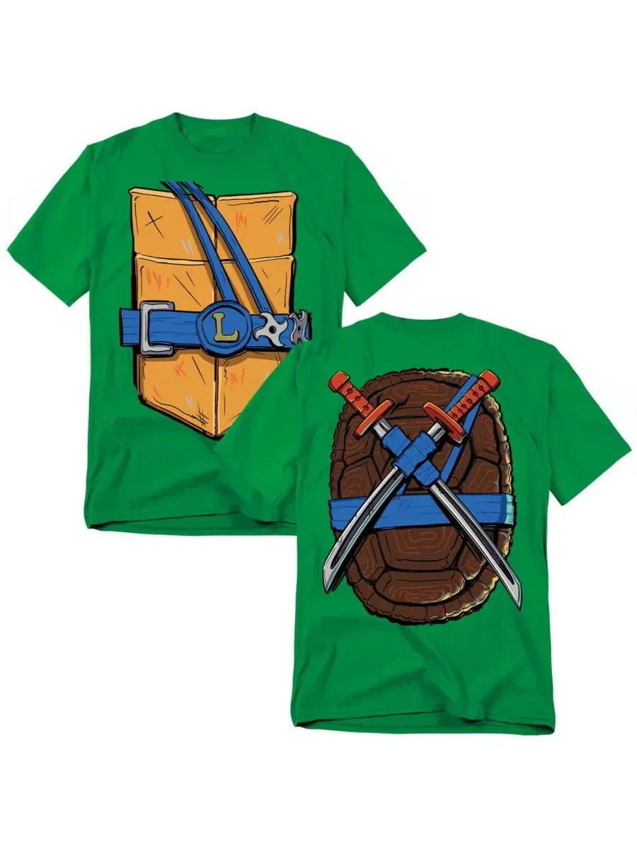 Футболка с принтом Mayhem Leonardo Shell Front Teenage Mutant Ninja Turtles — изображение 1 из 3, зеленый