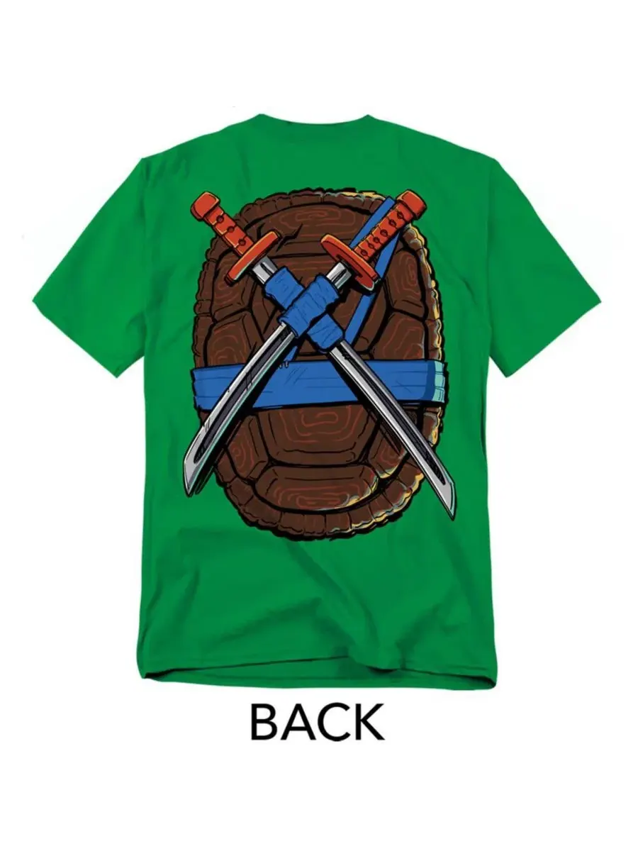 Футболка с принтом Mayhem Leonardo Shell Front Teenage Mutant Ninja Turtles — изображение 3 из 3, зеленый