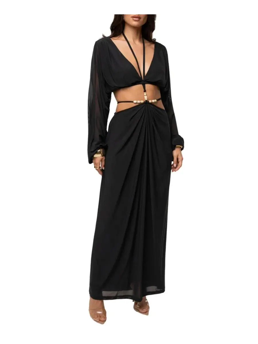 Топ с драпировкой Selene JLUXLABEL — изображение 6 из 8, черный
