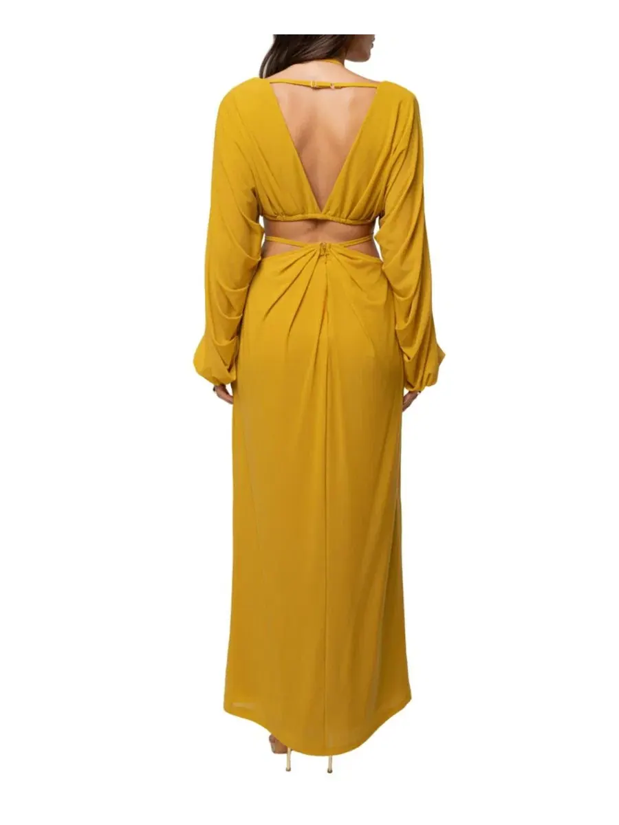Топ с драпировкой Selene Draped Top JLUXLABEL — изображение 5 из 5, желтый