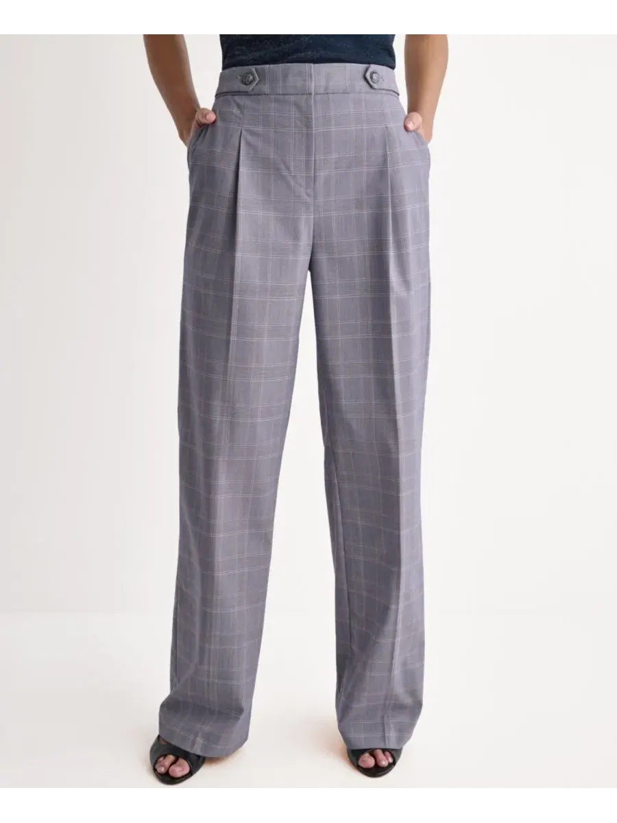 Брюки женские с защипами, широкие BCBG