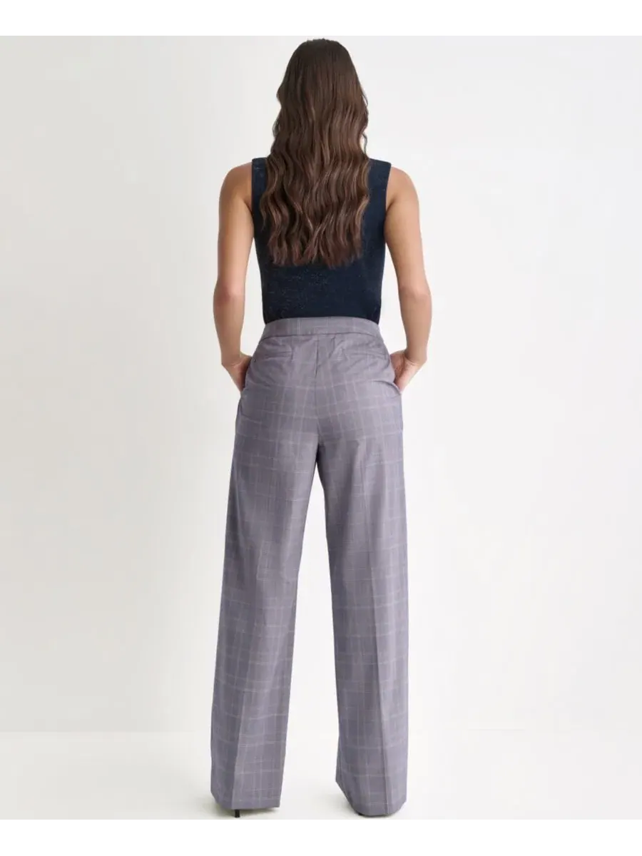 Брюки женские с защипами, широкие BCBG — изображение 5 из 5, светлый мульти