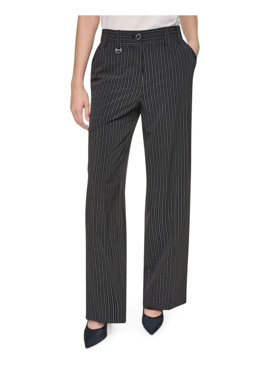 Брюки-палаццо с защипами и широкими штанинами, модель Every Day Stretch DKNY