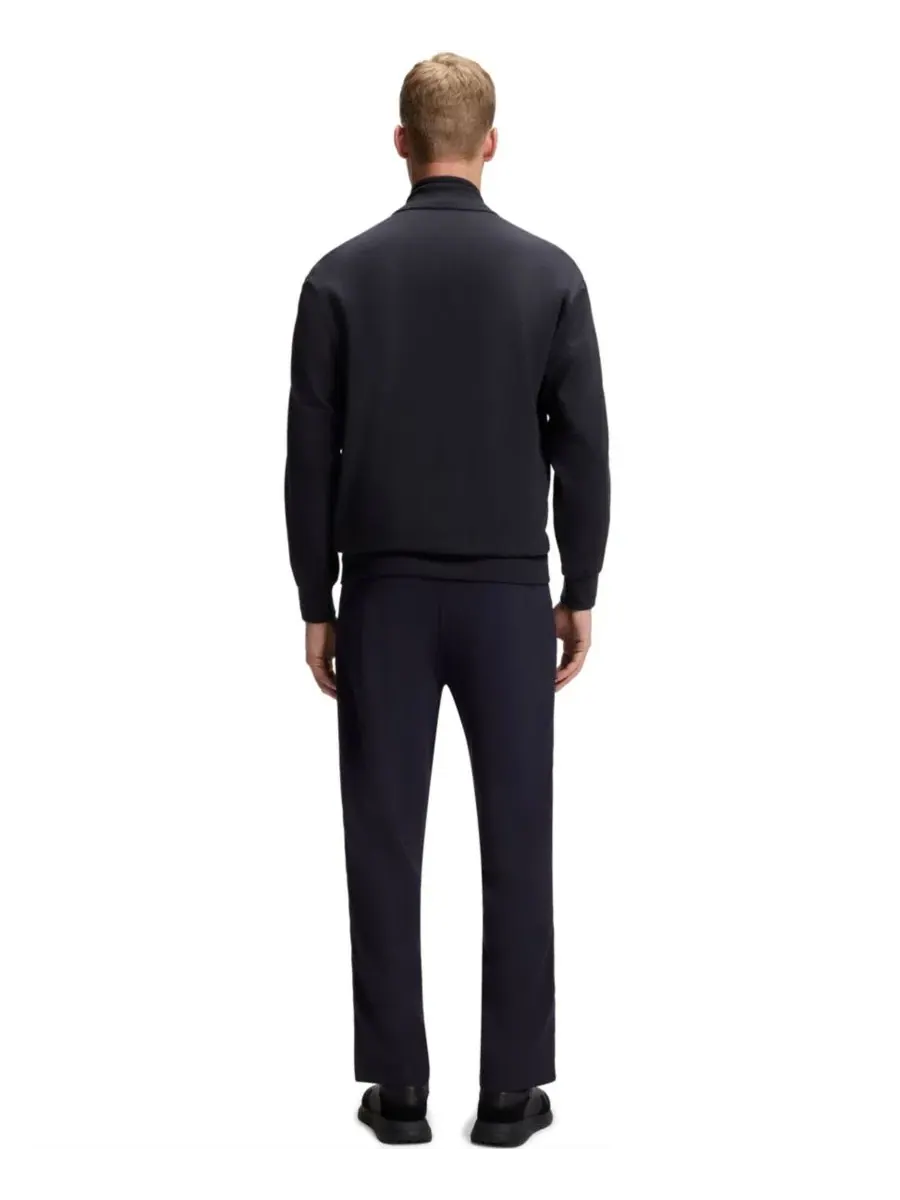Свитшот мужской с жаккардовой лентой, модель Tonal Jacquard Tape Hugo Boss — изображение 3 из 5, синий