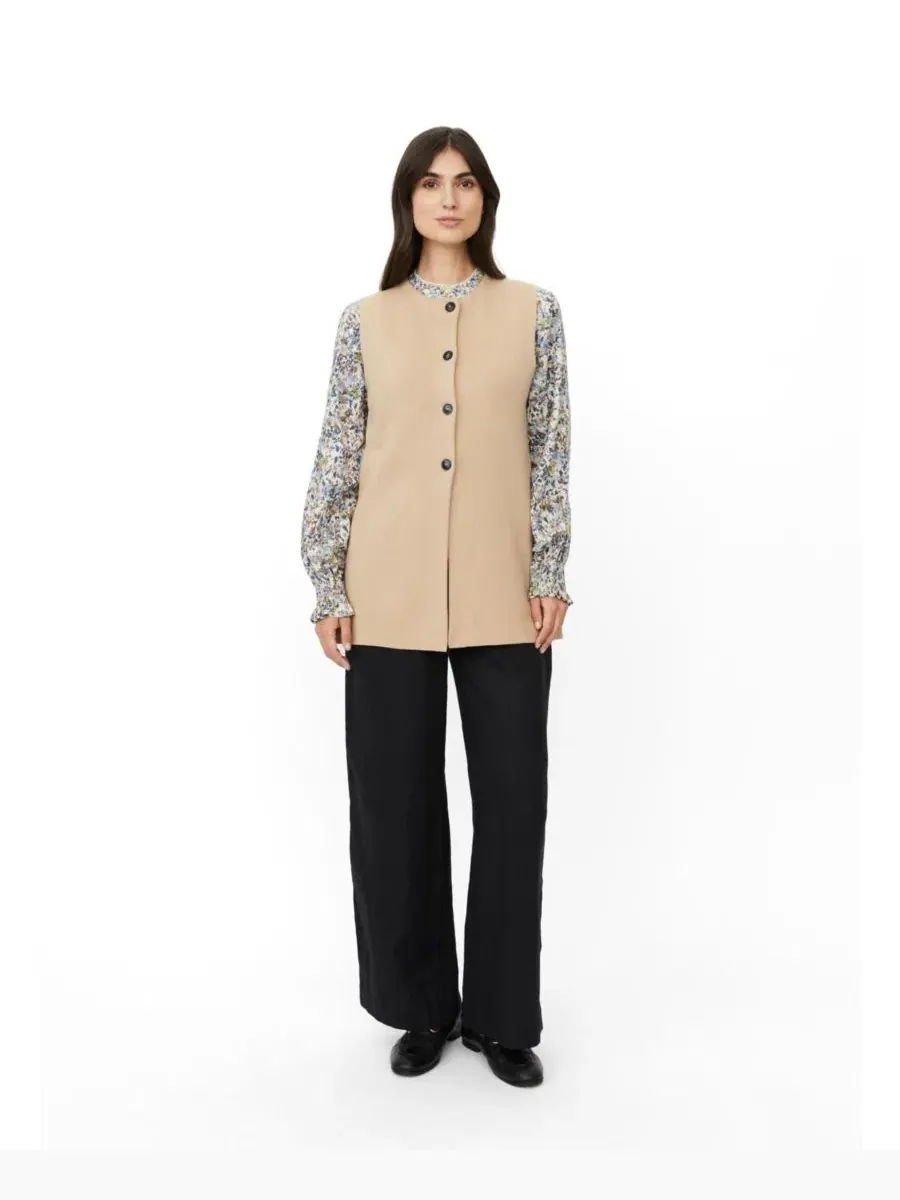 Женский удлиненный безрукавный кардиган MaLinbine Longline Sleeveless Cardigan Masai Copenhagen — изображение 3 из 6, ладан