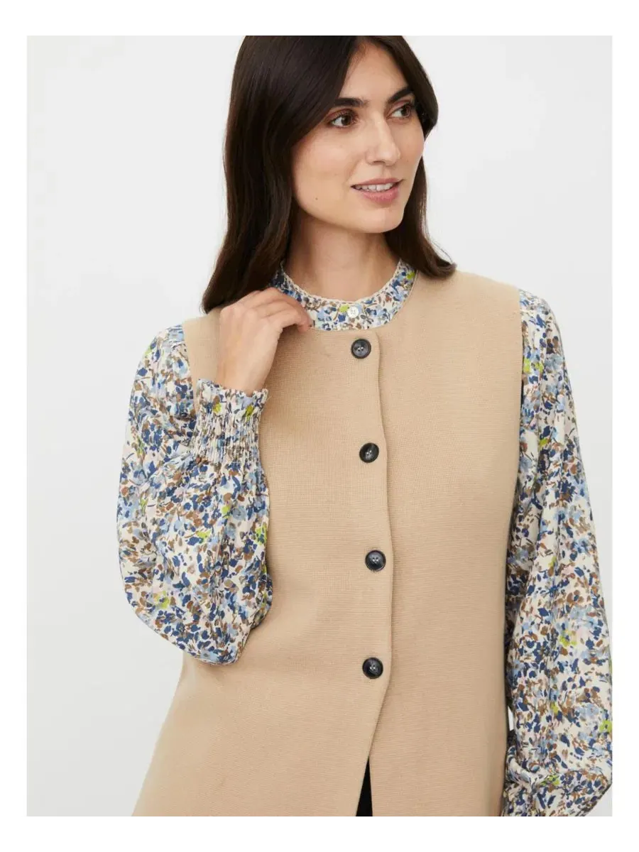 Женский удлиненный безрукавный кардиган MaLinbine Longline Sleeveless Cardigan Masai Copenhagen — изображение 5 из 6, ладан