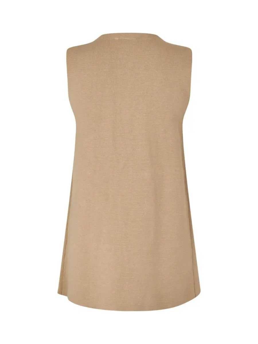 Женский удлиненный безрукавный кардиган MaLinbine Longline Sleeveless Cardigan Masai Copenhagen — изображение 6 из 6, ладан