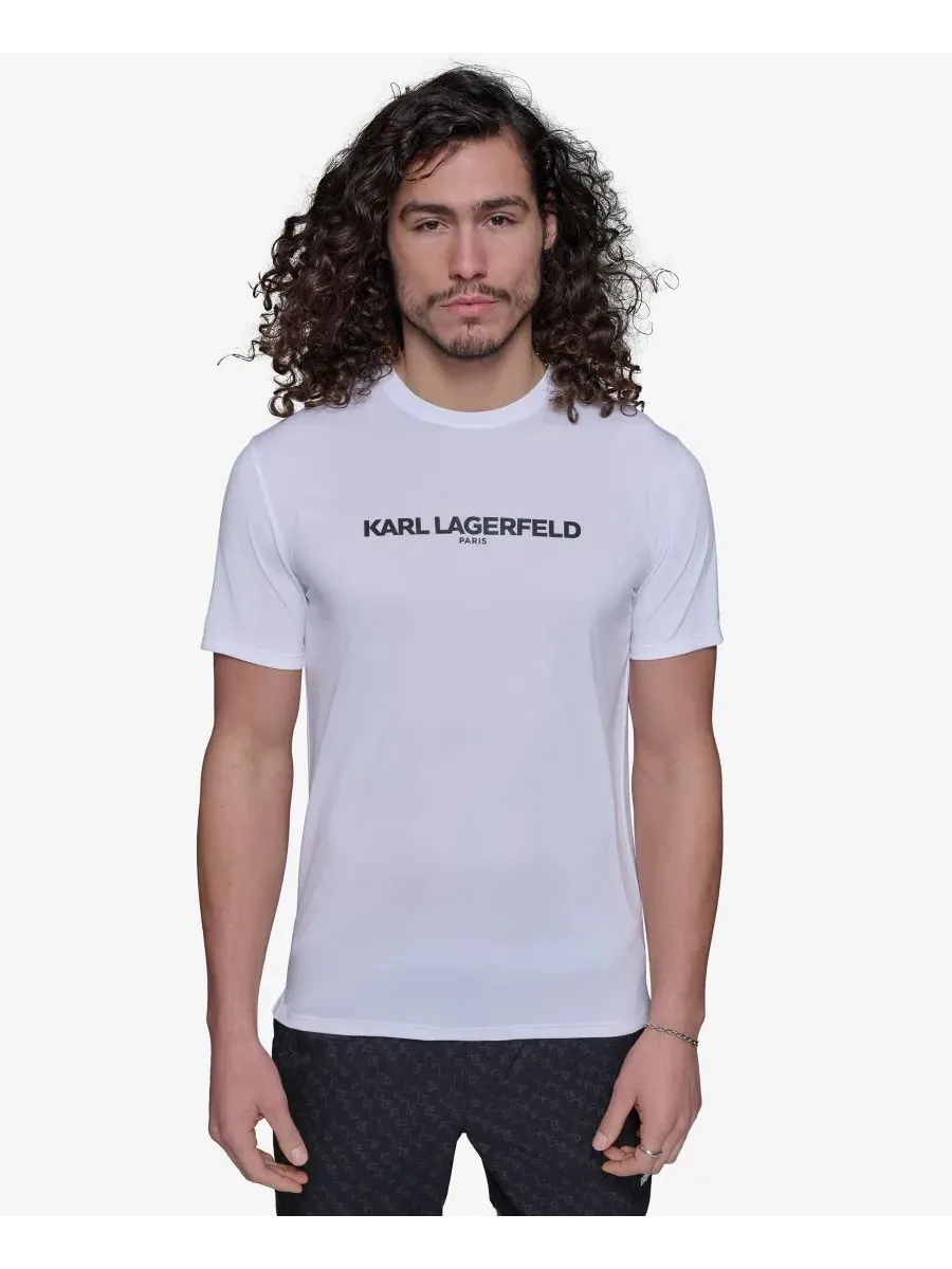 Мужская футболка для плавания с коротким рукавом Logo KARL LAGERFELD PARIS