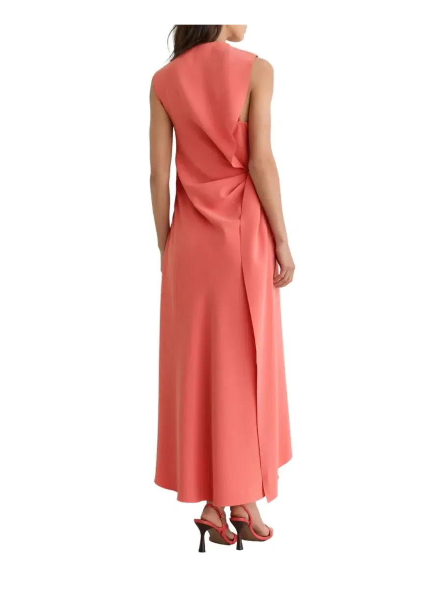 Платье-миди Dorota Drape Detail REISS — изображение 5 из 5, розовый