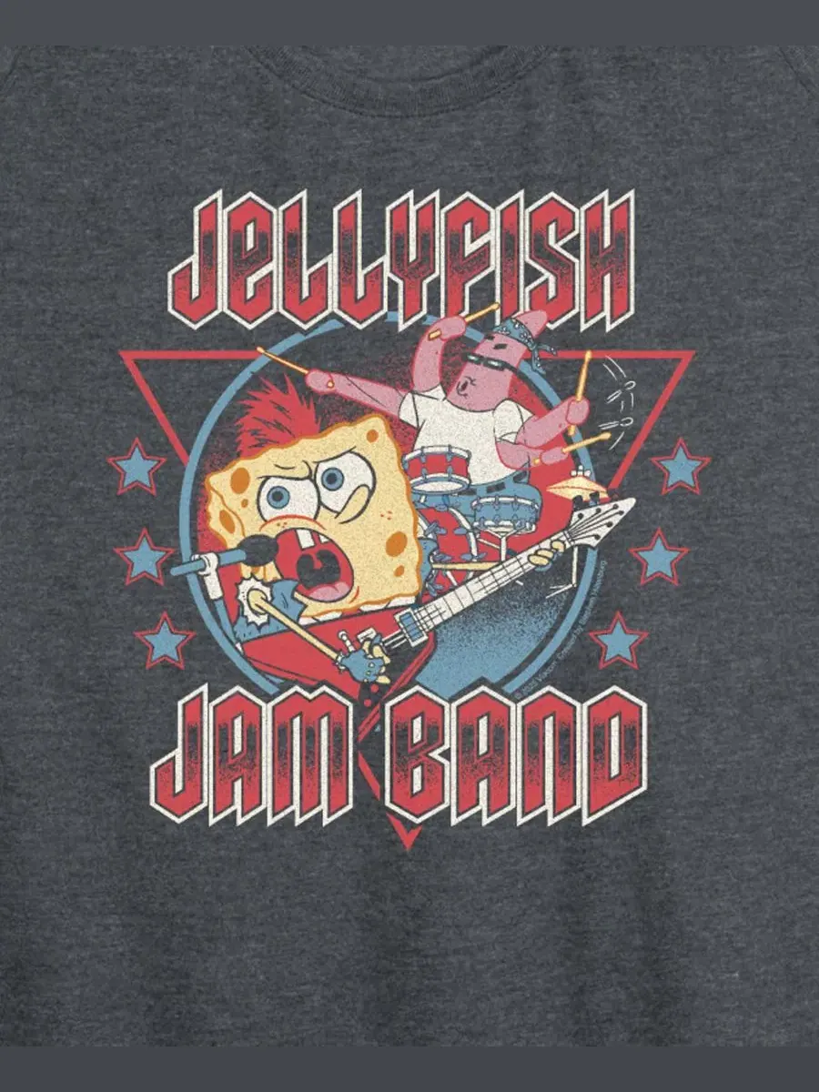 Женская майка-топ без рукавов с принтом Jellyfish Jam Band SpongeBob SquarePants Hybrid Apparel — изображение 2 из 3
