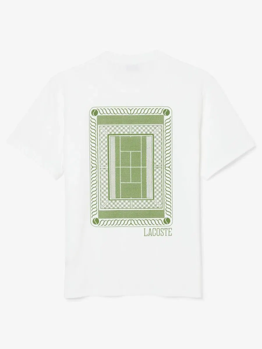 Футболка с принтом Lacoste — изображение 6 из 6, белый