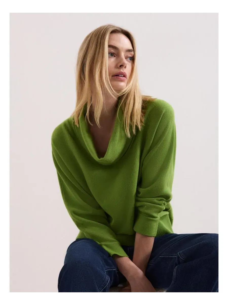 Женский джемпер Rosalie Cowl Jumper Phase Eight — изображение 2 из 8, зеленый