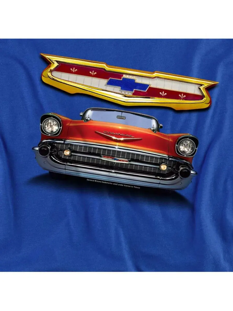 Футболка с принтом Chevrolet Logovision — изображение 3 из 3, синий
