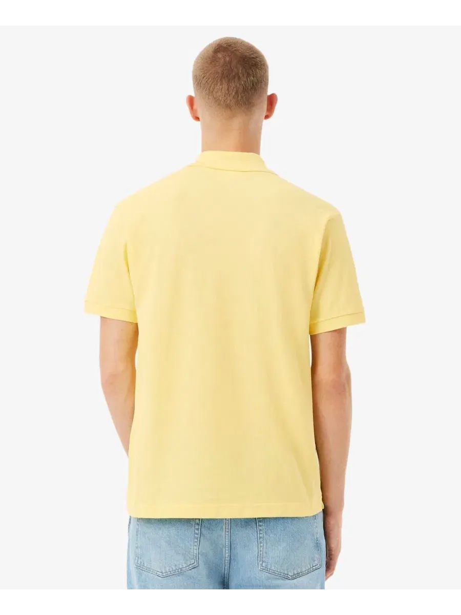 Поло из пике Lacoste Classic Fit Original L.12.12 — изображение 4 из 5, яркий желтый