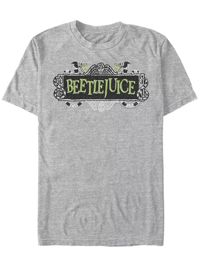 Мужская футболка с коротким рукавом Beetlejuice Beetlejuice Logo Fifth Sun — изображение 1 из 1, приглушенный