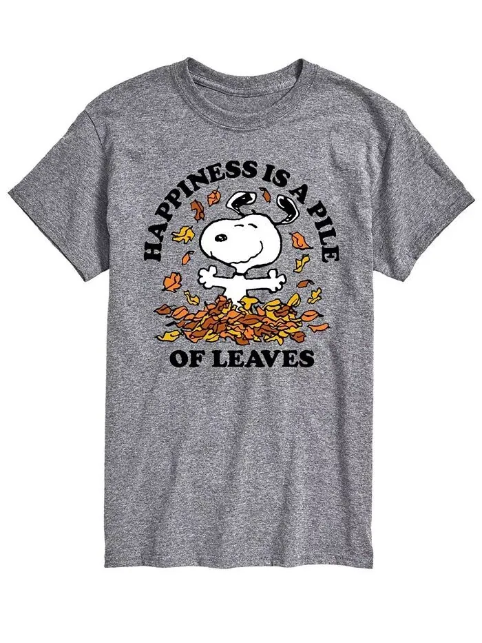 Футболка мужская с коротким рукавом Peanuts Pile of Leaves AIRWAVES — изображение 1 из 2, серый