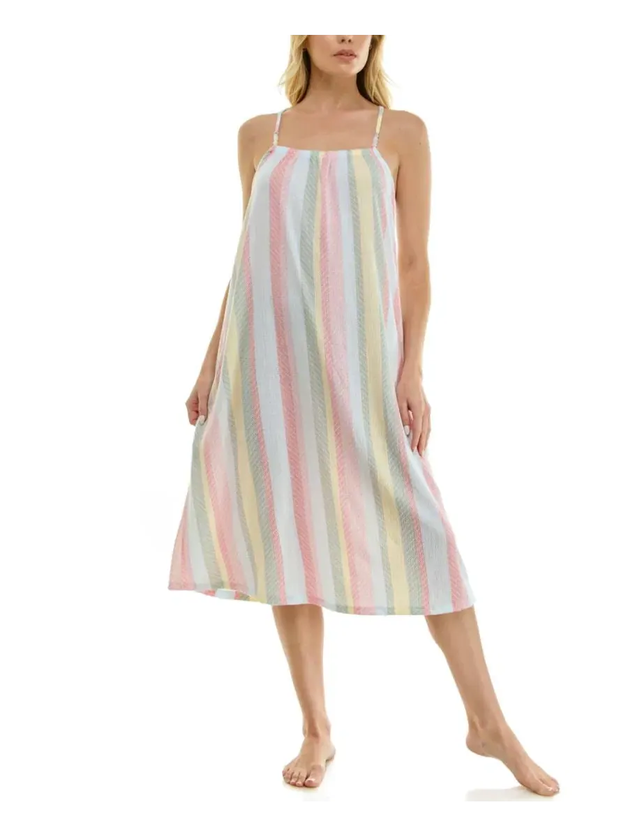 Женская миди-сорочка без рукавов с квадратным вырезом Roudelain — изображение 1 из 10, мульти