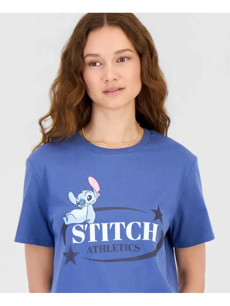 Футболка с графическим принтом Stitch Athletics Disney — изображение 3 из 4, синий