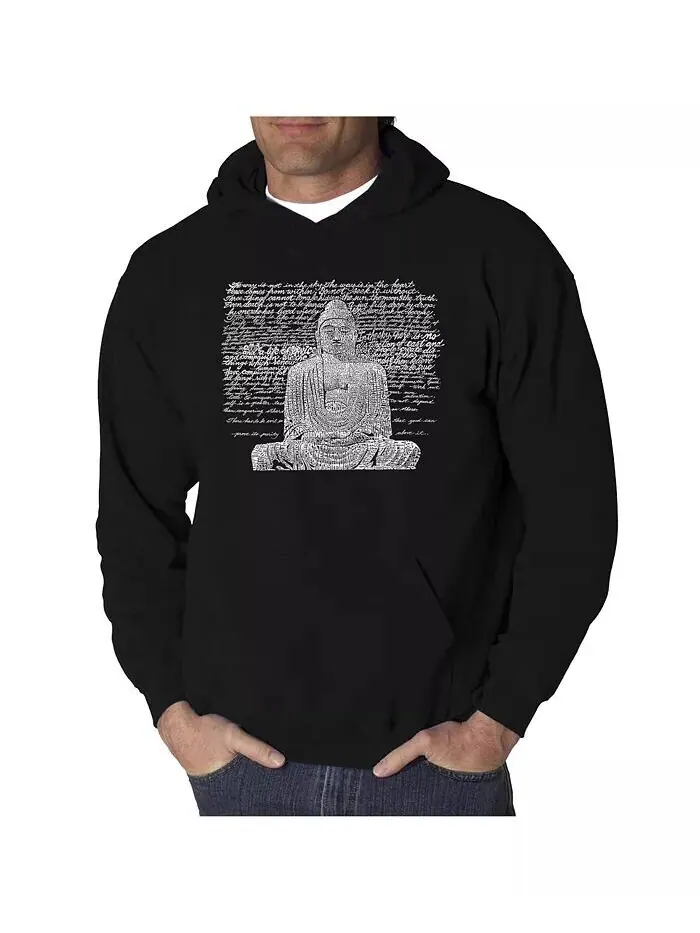 Мужская толстовка с капюшоном Word Art - Zen Buddha LA Pop Art — изображение 1 из 3, черный