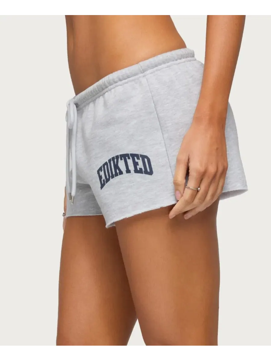 Женские спортивные микрошорты Sporty Babe Edikted — изображение 4 из 5, серый