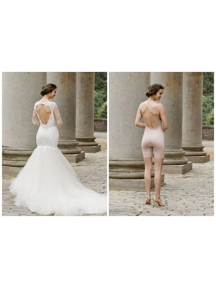 Боди Suit Your Fancy с глубоким вырезом на спине и до середины бедра SPANX — изображение 3 из 3, бежевый
