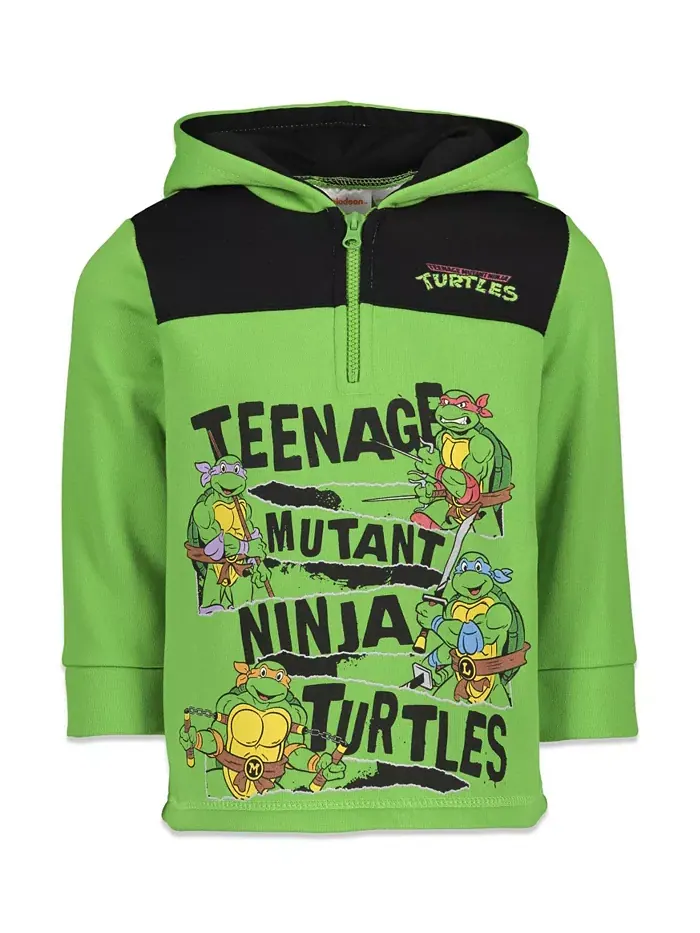Леонардо Микеланджело Рафаэль худи на молнии для малышей/мальчиков TEENAGE MUTANT NINJA TURTLES