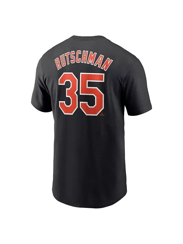 Мужская черная футболка с именем и номером Adley Rutschman Baltimore Orioles Fuse Nike — изображение 3 из 3, черный