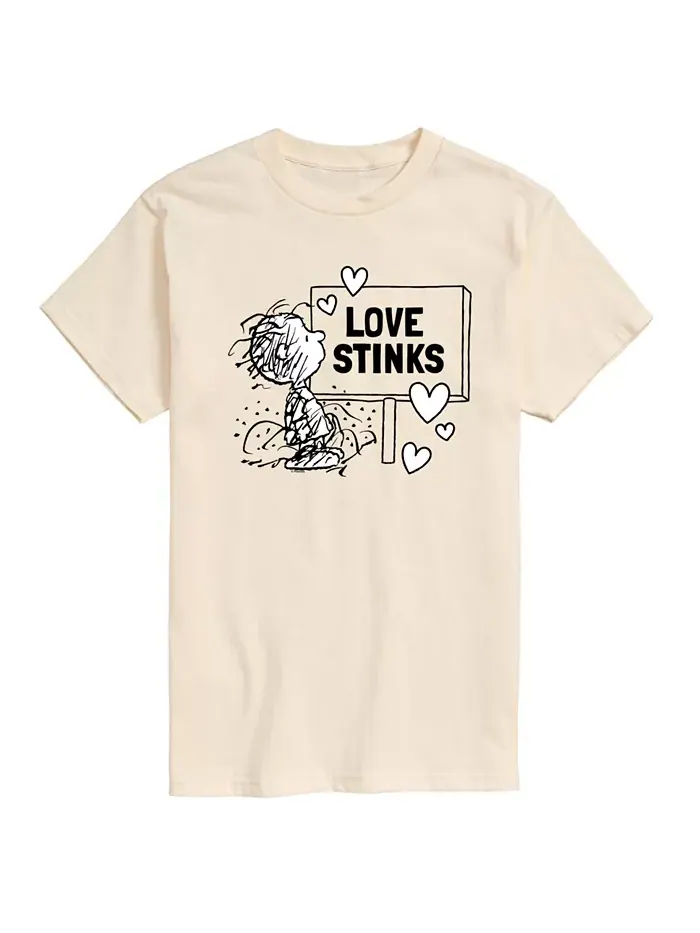 Мужская футболка с коротким рукавом Peanuts Love Stink AIRWAVES — изображение 1 из 3, бежевый