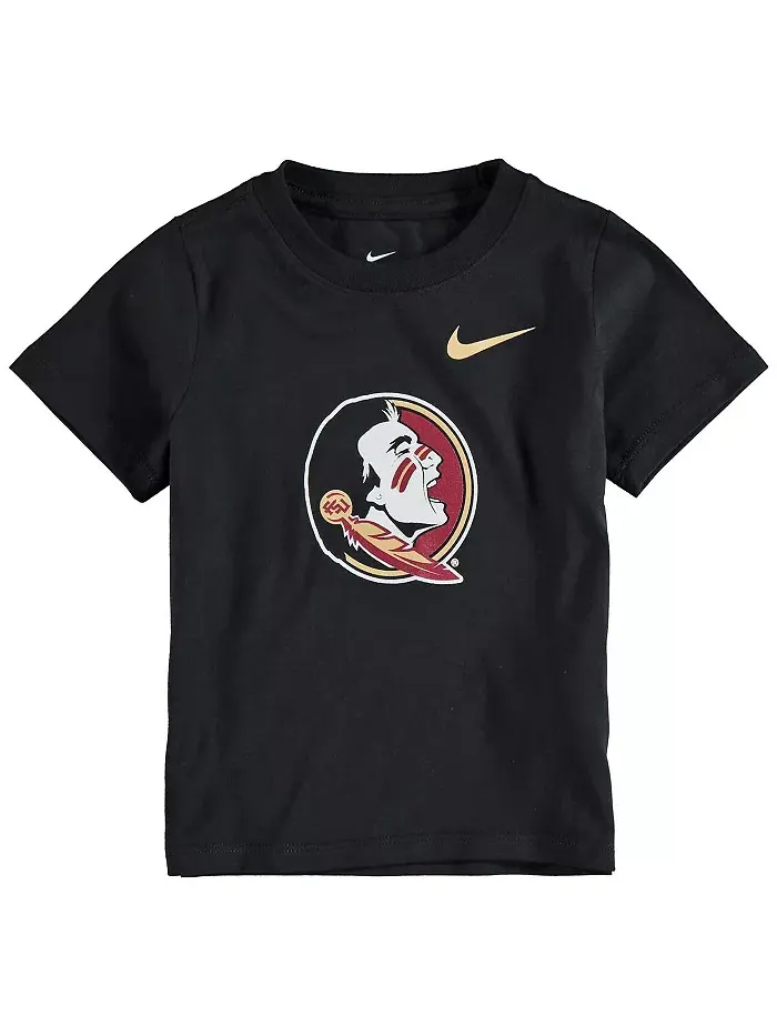 Футболка с логотипом Florida State Seminoles для мальчиков и девочек — изображение 1 из 1, черный