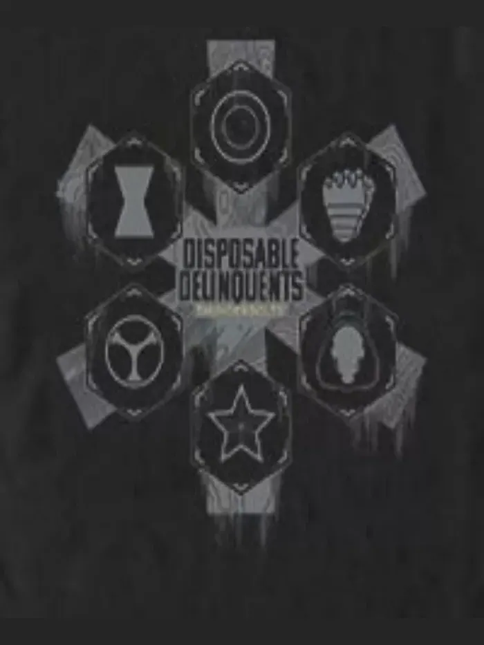 Мужская футболка с коротким рукавом Disposable Delinquents с принтом Fifth Sun — изображение 3 из 3, черный