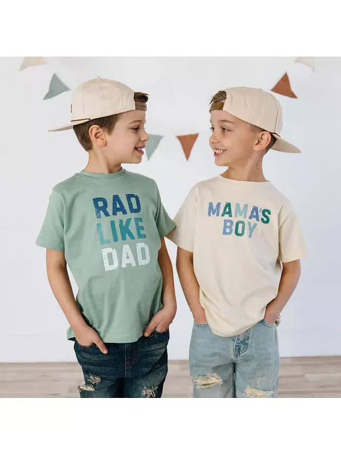 Футболка с коротким рукавом для мальчиков Rad Like Dad Sweet Wink — изображение 3 из 7, шалфейный