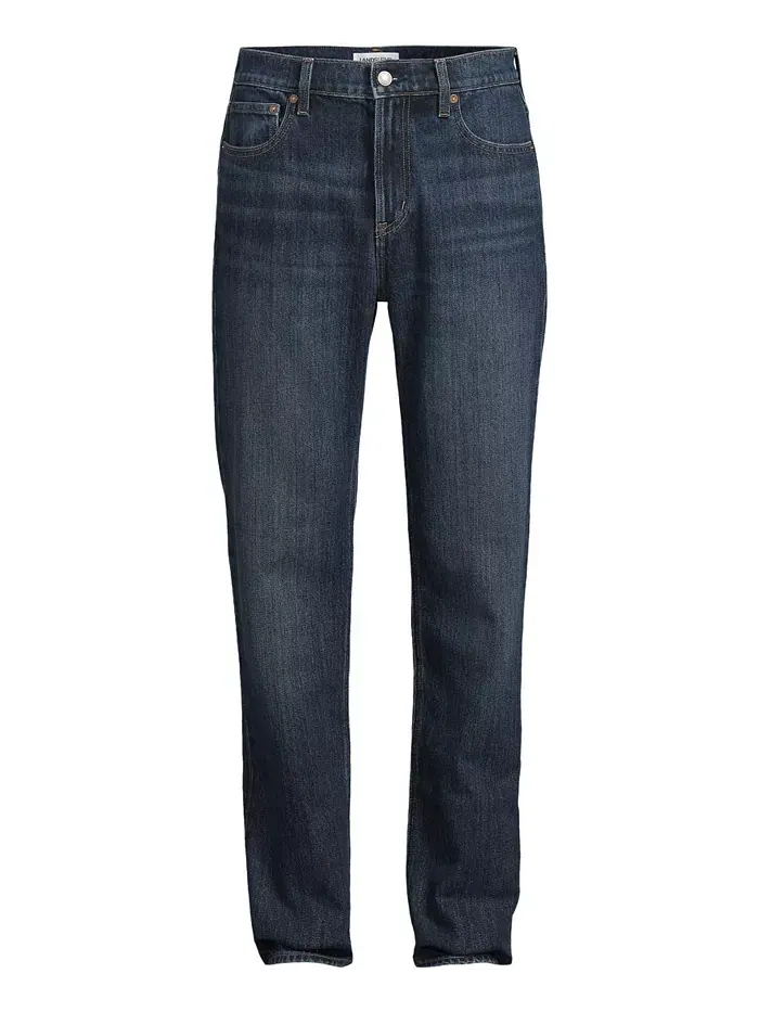 Мужские джинсы Rigid Comfort Waist Classic Fit Lands' End — изображение 2 из 4, синий