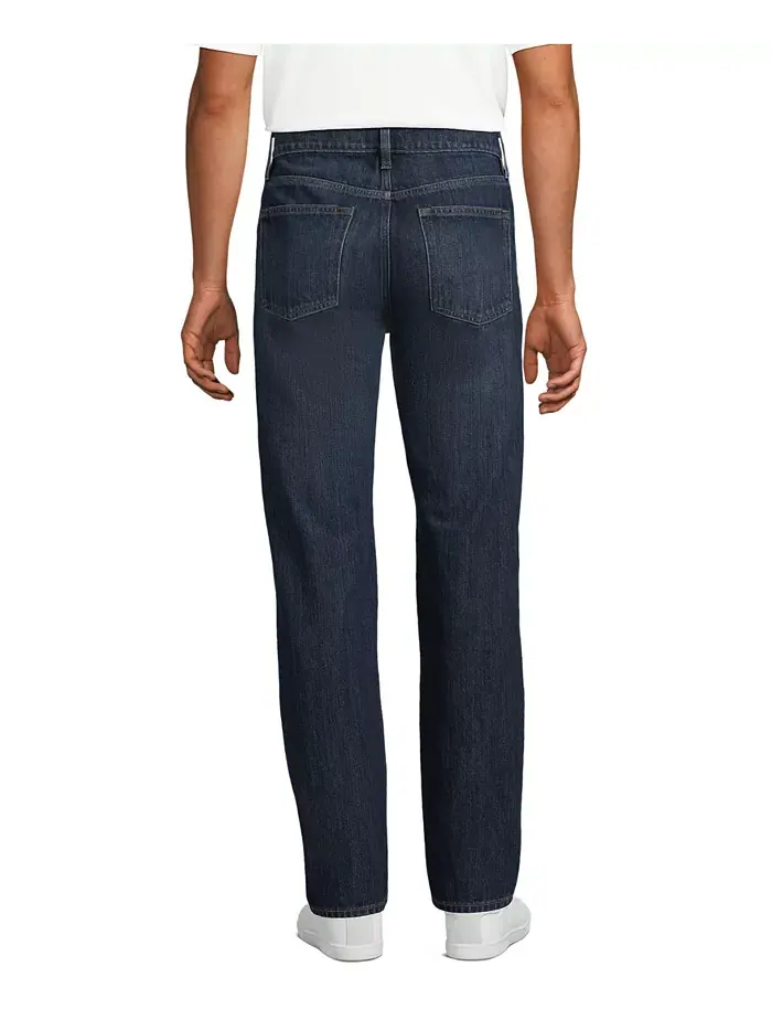 Мужские джинсы Rigid Comfort Waist Classic Fit Lands' End — изображение 3 из 4, синий
