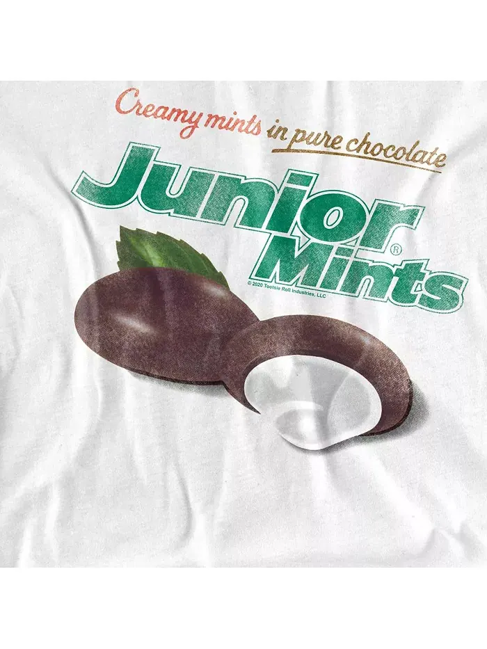 Футболка Big & Tall JUNIOR MINTS с логотипом Tootsie Roll — изображение 2 из 3, белый