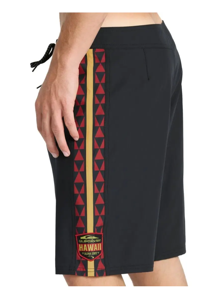 Плавательные шорты Surfsilk 4-Way Stretch Hawaii Graphic Quiksilver — изображение 4 из 6, черный