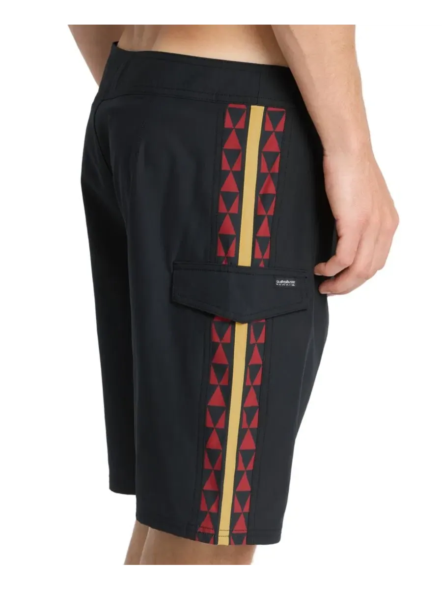 Плавательные шорты Surfsilk 4-Way Stretch Hawaii Graphic Quiksilver — изображение 6 из 6, черный