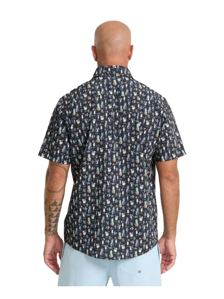 Мужская рубашка Quiksilver Patron Tech Woven Quiksilver Waterman — изображение 4 из 4, полное затмение