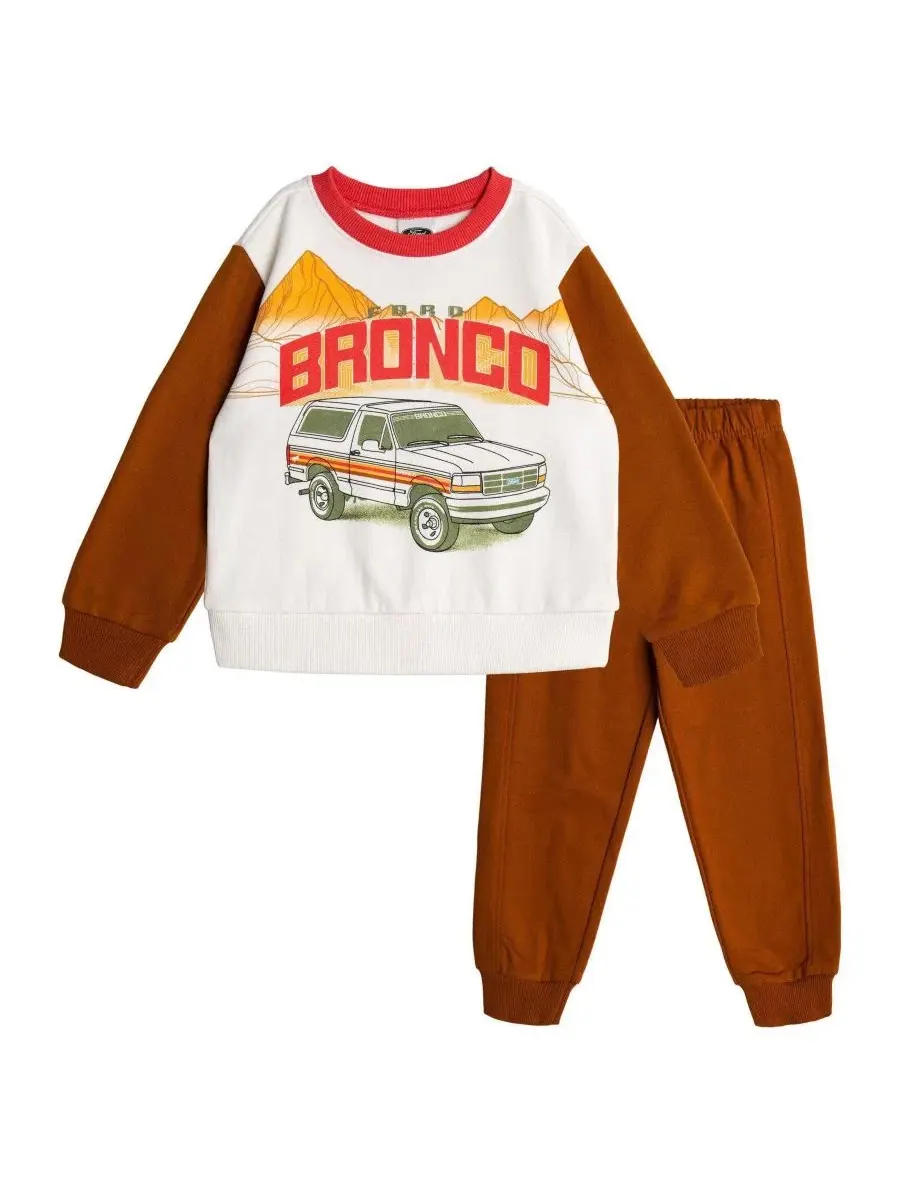 Комплект из свитшота и джоггеров с принтом Ford Bronco Ford Motor Company — коричневый