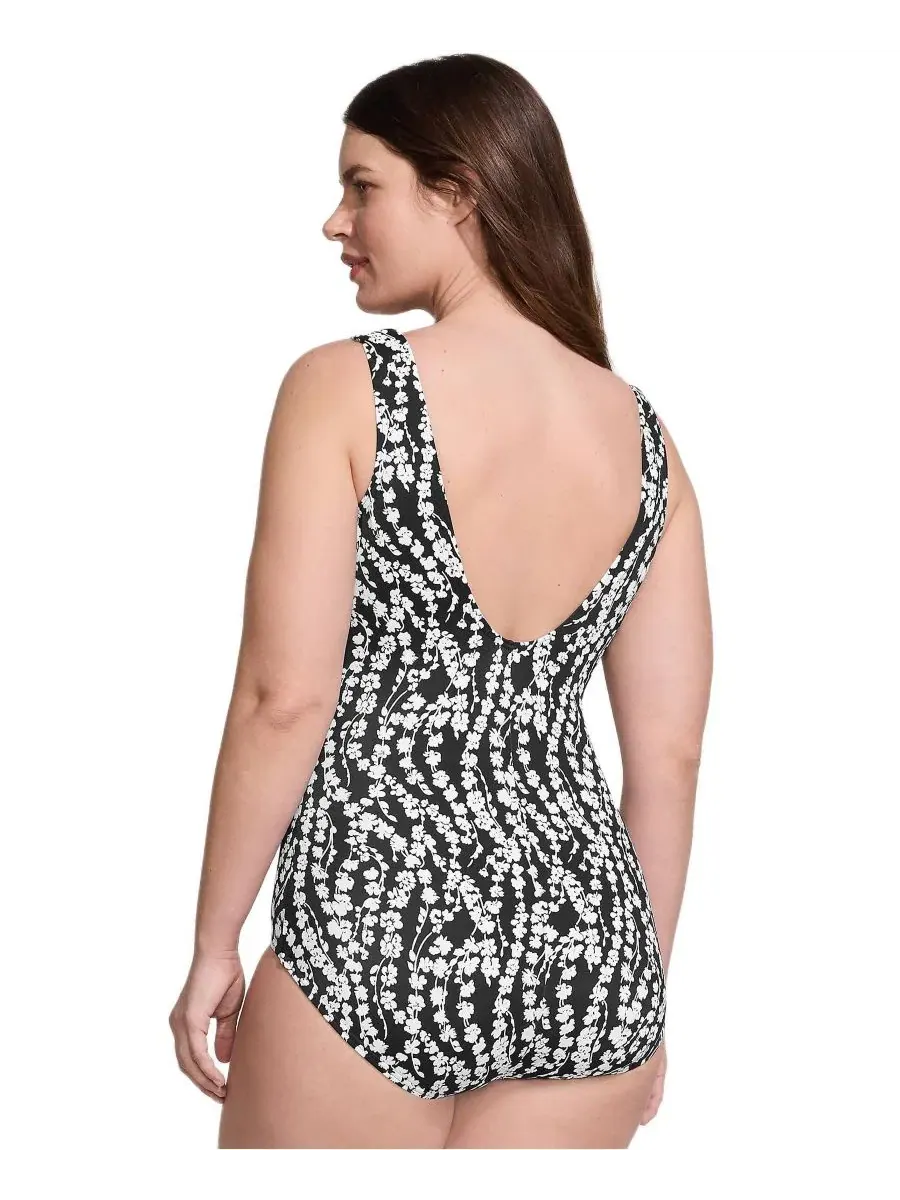 Женский слитный купальник с scoop-вырезом и низкой посадкой, модель Plus Size Long Tugless Low Leg — изображение 2 из 4