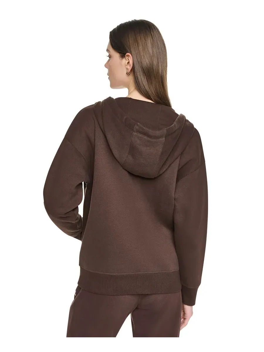 Худи с капюшоном с пушистым логотипом DKNY Sport — изображение 4 из 5, розовый