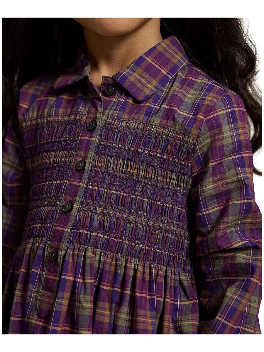 Платье-рубашка из хлопкового поплина с цветочным принтом, модель Floral Cotton Poplin Shirt Dress — изображение 3 из 3