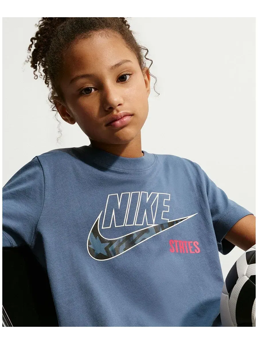 Футболка для мальчиков и девочек USA Futura Soccer Nike — изображение 3 из 5, синий